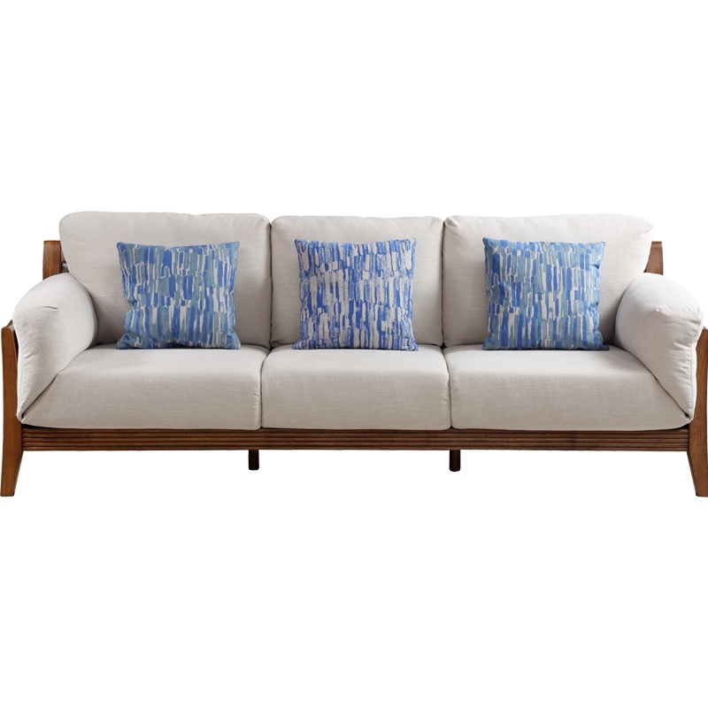 A家家具 沙发 实木沙发 布艺沙发U122 北欧/宜家客厅家具北欧宜家木框架组合木质