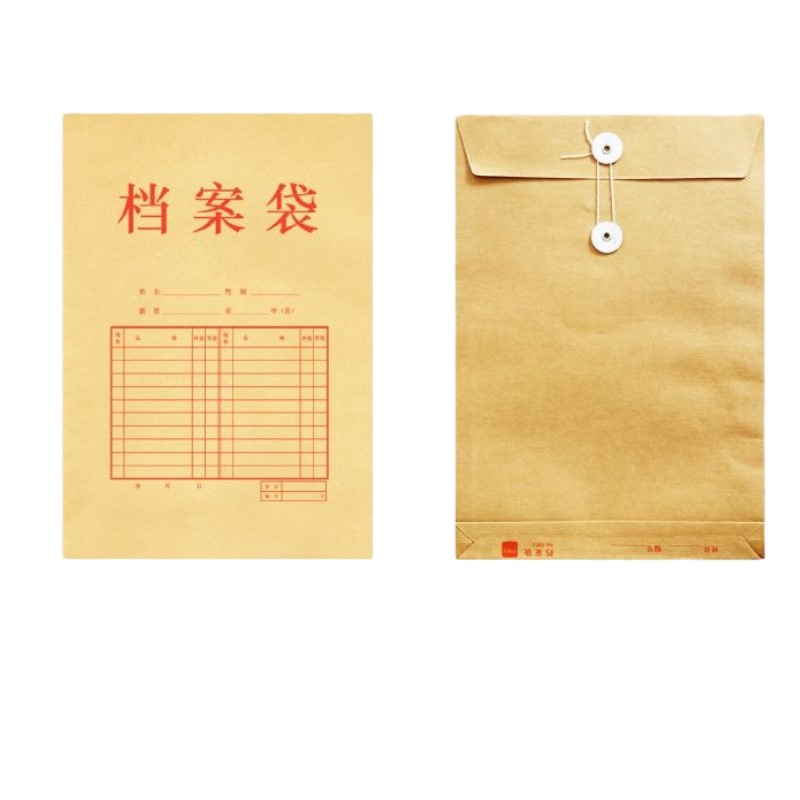 得力deli 5953 牛皮纸档案袋资料袋投标文件标书袋加厚文件袋 10个装