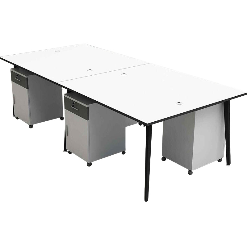创世人 办公家具办公桌子简约现代桌组合电脑桌四人位屏风工作位