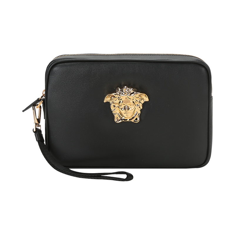 范思哲 VERSACE 男士 皮革LA MEDUSA手拿包小号 DP88507 DVT8ME