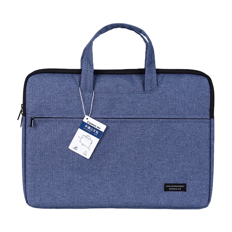 齐心(comix)A8166便携式公文包 大容量事务包 商务电脑包会议包 公文袋 帆布包 文件袋 加宽型