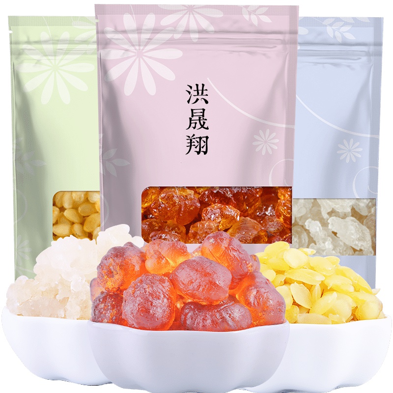 洪晟翔 桃胶组合 皂角米 野生雪燕精选370g散装天然营养甜品