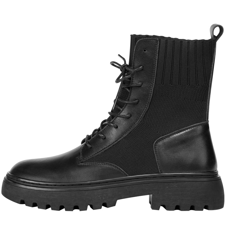 马克华菲女士马丁靴加绒女款靴子女靴短靴马丁靴女士短靴高帮女鞋女士靴子