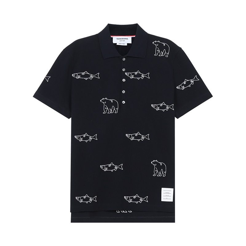 汤姆·布朗 THOM BROWNE 男士 棉质短袖POLO衫MJP128E 10029