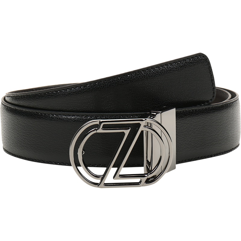 Z Zegna 男士 牛皮板扣式双面皮带腰带 BMRA1B J1107C