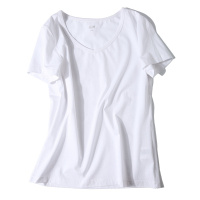 高梵纯棉短袖T恤女白色宽松纯色打底ins潮网红超火韩版夏学生内搭