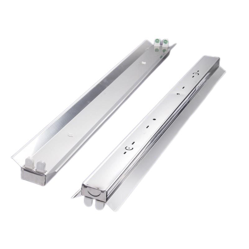 双管不锈钢LED灯支架 T8镜面LED单管带罩36W/40W全套教室灯灯管