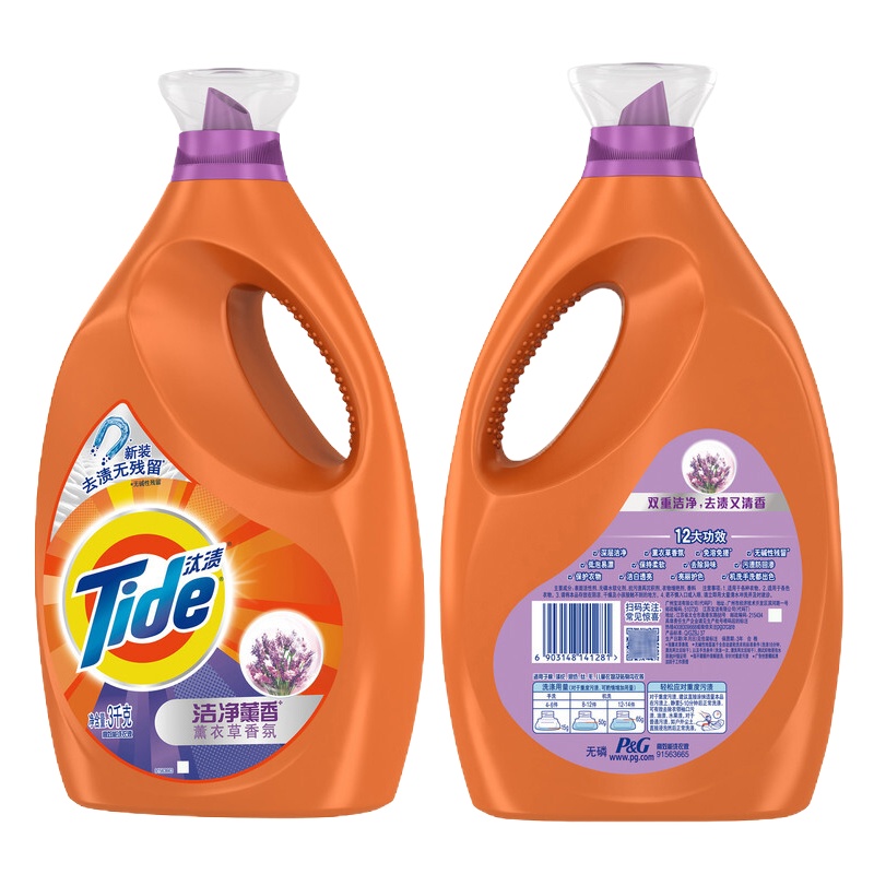 汰渍 洁净薰香洗衣液 薰衣草香 3kg*1瓶