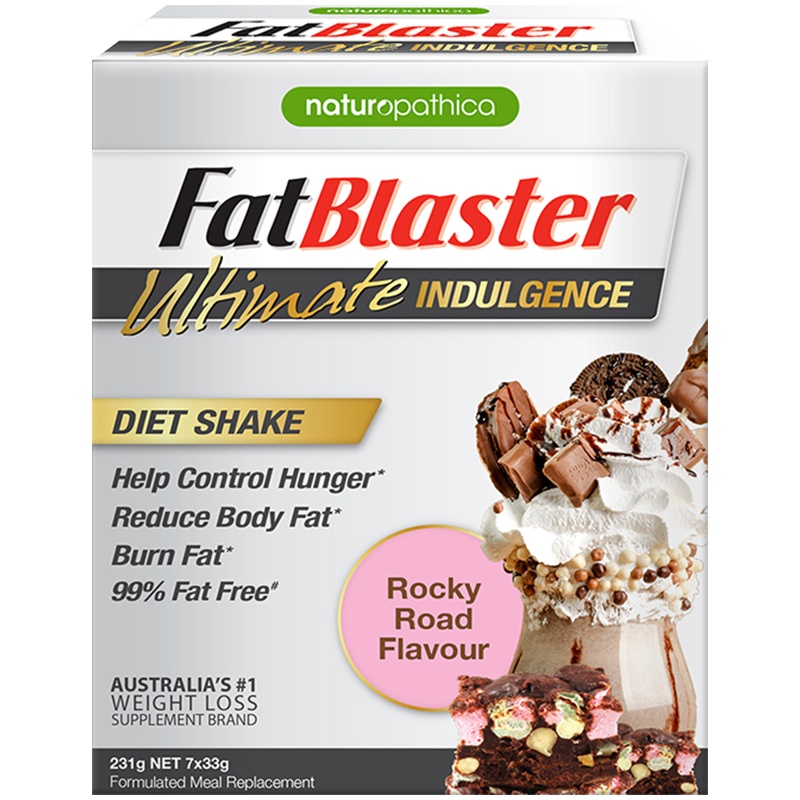 [董璇推荐]Fatblaster/极塑极限放纵代餐奶昔(岩石蛋糕口味) 7袋/盒 231g 膳食营养补充剂