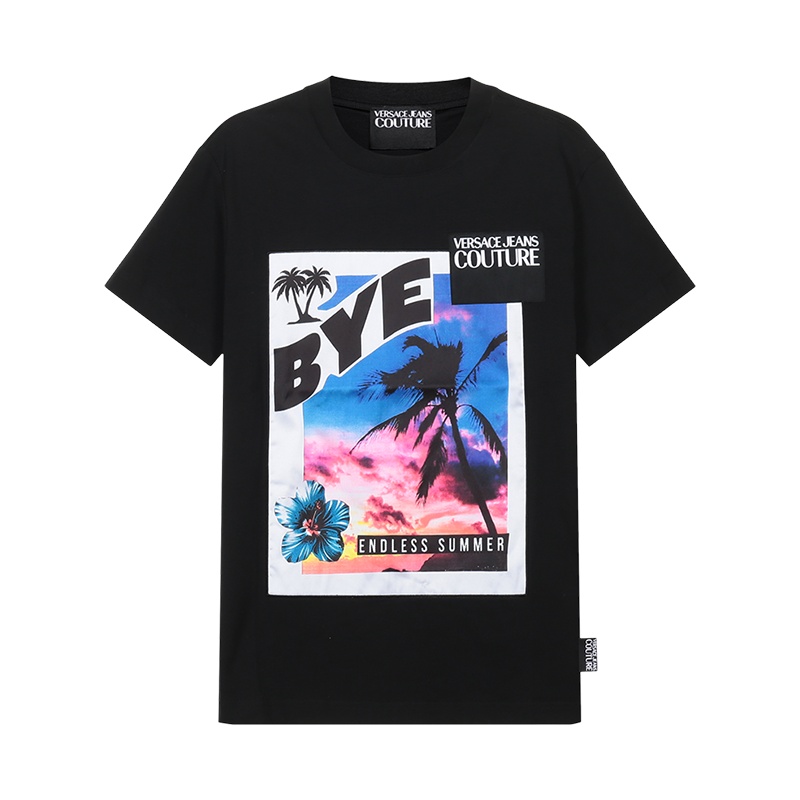 VERSACE JEANS COUTURE 范思哲 男士 棉质圆领短袖T恤 B3GVA7VB 30332