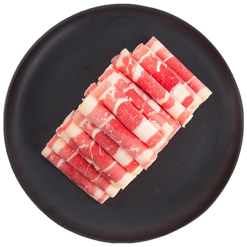 首鲜源 肥牛卷500g/袋 澳大利亚进口 牛肉冷冻生鲜肉类 火锅食材