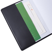 得力(deli)25K80张商务经典皮面本办公用品 会议记事本笔记本子文具 黑7901 10本装