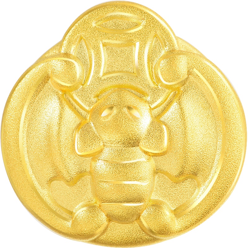 周生生(CHOW SANG SANG)金(足金)Charme串珠系列蝙蝠古钱转运珠定价