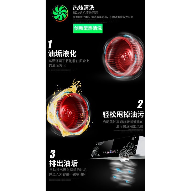 家用抽油烟机厨房用黄金蛋顶吸式中式吸油烟机特价小型 CXW-Q16 按键全封电机+3.0米烟管送工具箱