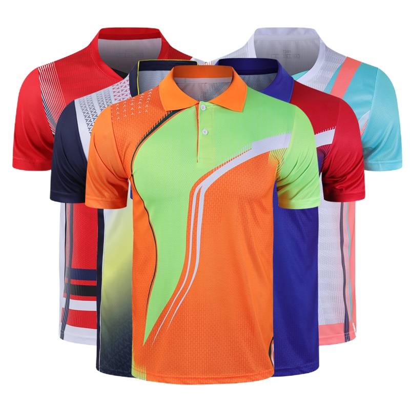 定智衣 男士羽毛球乒乓球运动赛服T恤套装定制