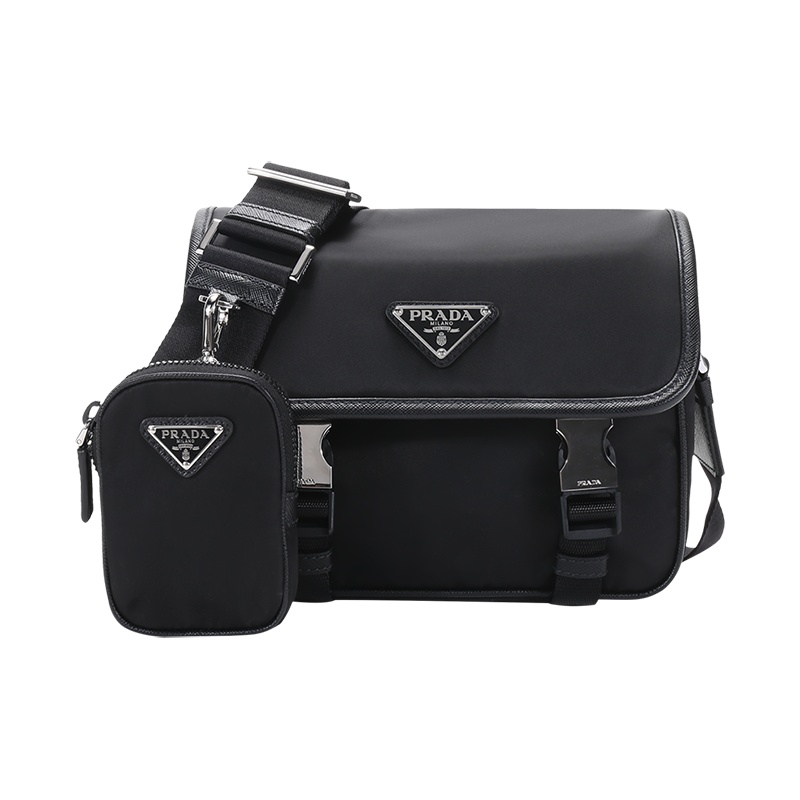 PRADA 普拉达 男士 Re-Nylon尼龙单肩斜挎包带小包2VD034 2DMH