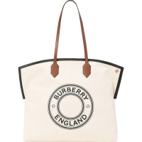 预订 BURBERRY 博柏利 Society TOTE购物袋 单肩包 手提包 圆形徽标帆布织物8032162金扣