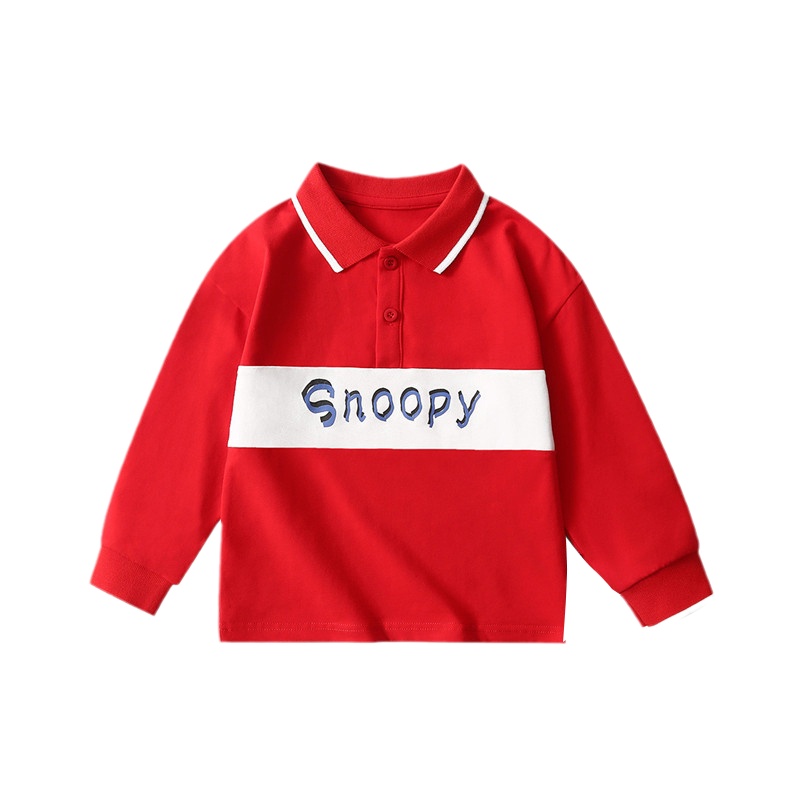 史努比SNOOPY童装儿童T恤春秋新款男童长袖上衣男宝宝POLO衫
