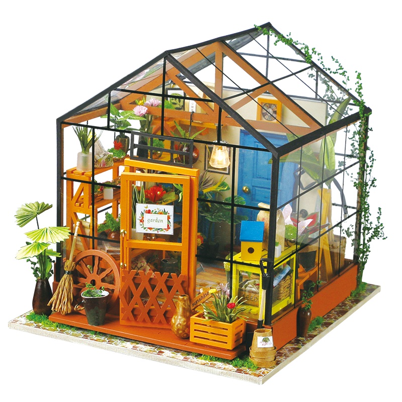 若态若来diy小屋 手工制作拼装小房子模型玩具创意拼插拼图艺术屋男生女生生日礼物 DG104凯西花房