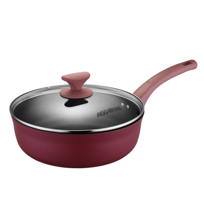 爱仕达(ASD)锅具26CM不粘锅CL26A11WG-R 油你控少烟不粘煎炒多用锅 大容量燃气电磁炉通用多功能煎炒锅