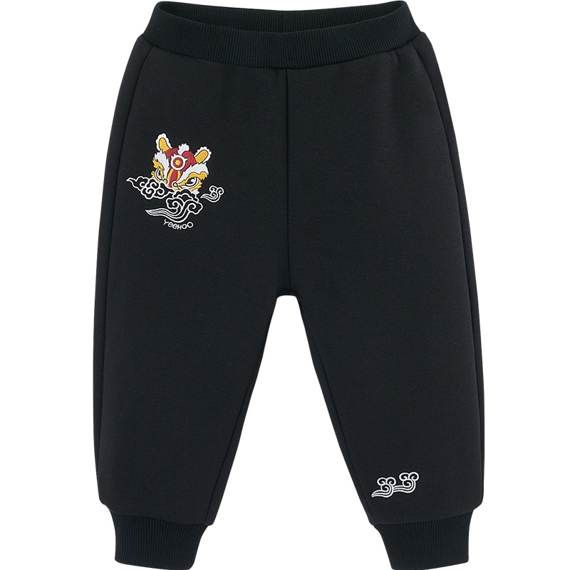 英氏儿童套装宝宝刺绣灯笼裤套装 2020秋冬新款