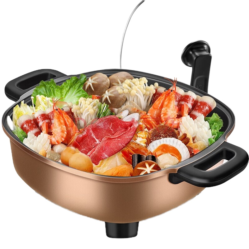 苏泊尔(SUPOR)电火锅家用多功能多用途电煮锅电热锅不粘易清洗大容量加深煮火锅涮锅H3232FK608