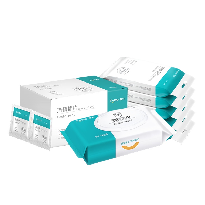 富林 酒精湿巾14cm*18cm(10片/袋)使用餐具消毒包