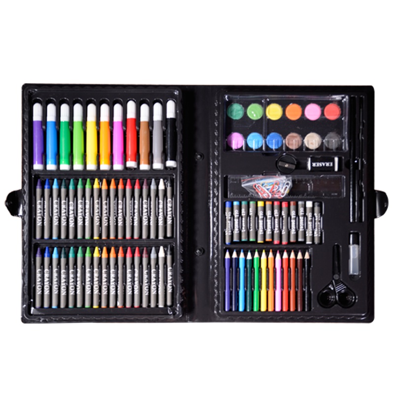 魔法棒108件儿童水彩笔套装幼儿园小学生用绘画彩色笔宝宝可水洗无毒画笔初学者彩笔套盒涂鸦蜡笔