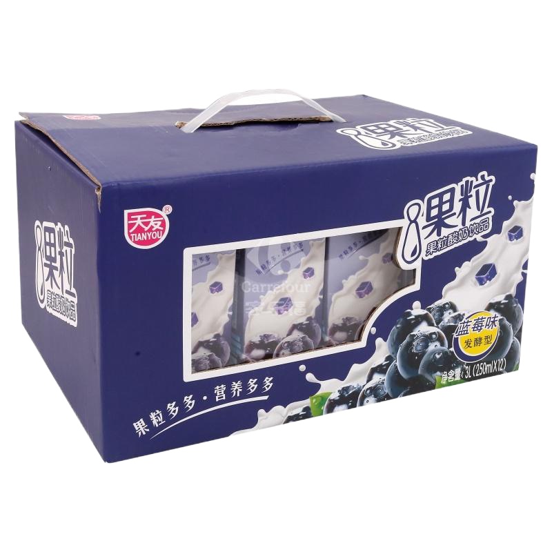 天友i果粒乳酸菌饮料(蓝莓味)250mL