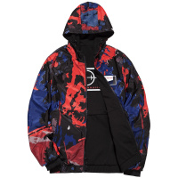 千纸鹤男装2018秋冬季新款潮流连帽修身两面穿迷彩夹克外套男3690