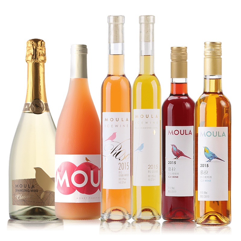 慕拉(MOULA)甜型起泡酒 不送香槟杯甜白葡萄起泡酒甜型起泡酒贵腐红酒 6支混合套装