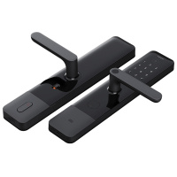 小米智能门锁 E 碳素黑 XMZNMS04LM C级锁芯支持多组密码 实时监测 一键布防 长续航