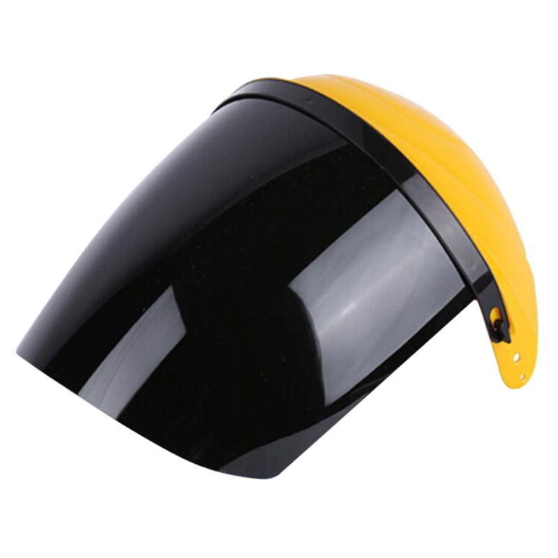 海斯迪克 HK-764 耐高温氩弧焊防护面罩 透明有机玻璃焊接防护面罩 电焊黄顶面罩/黑色