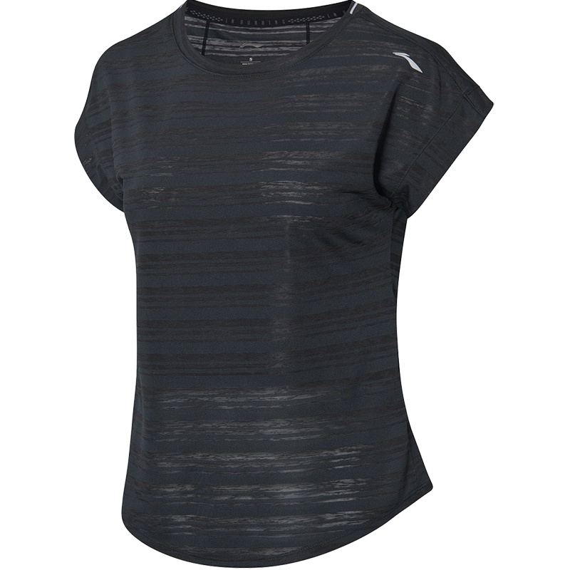 李宁(LI-NING)短袖T恤女士跑步系列上衣圆领夏季速干运动服ATSP108