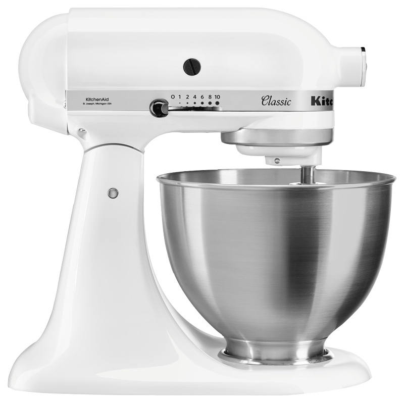 KitchenAid凯膳怡进口家用电器厨师机5KSM95CWH多功能小型和面机全自动奶油搅拌机 牛奶白