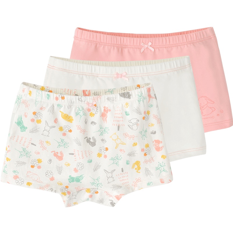 [薇娅推荐]英氏儿童内裤男女宝宝婴幼儿四角平角幼童平裤透气1009504810095049