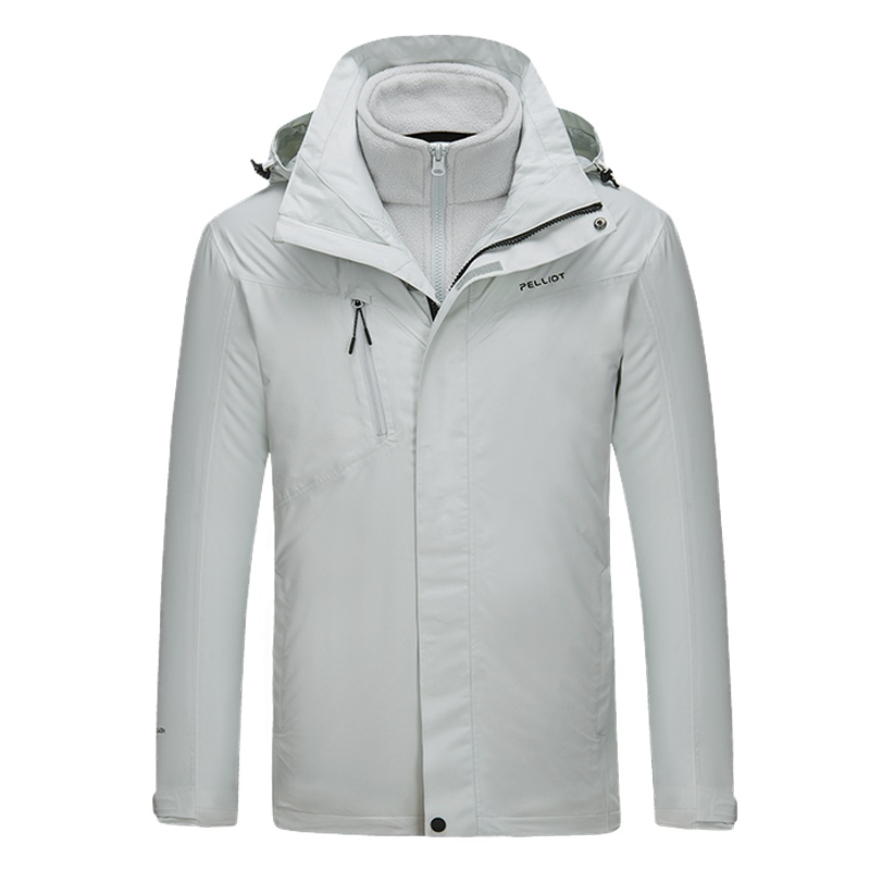 伯希和户外三合一可拆卸冲锋衣男女情侣潮牌秋冬加绒加厚防风衣锦纶透气耐磨防水保暖登山服装