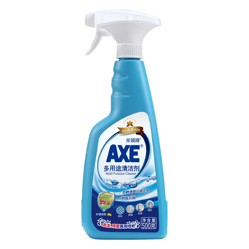 AXE/斧头牌多用途清洁剂去污剂清洁水柠檬清香500g玻璃墙面地毯
