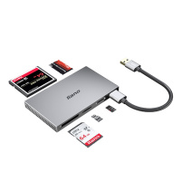 (DT)绿巨能(llano)CC1016 USB3.0 支持SD/TF/CF/MS/M2 多功能读卡器(单位:个)银色