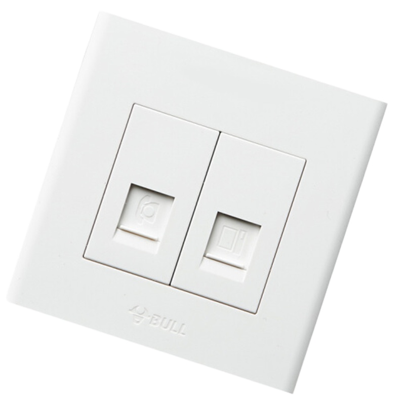 公牛 BULL G09T212 电话电脑插座 明装开关 插座