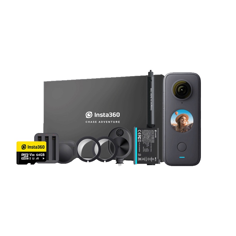 Insta360 ONE X2 尊享套装礼盒 口袋全景防抖相机 高清超广角防抖10米裸机防水运动相机5.7K全景直播