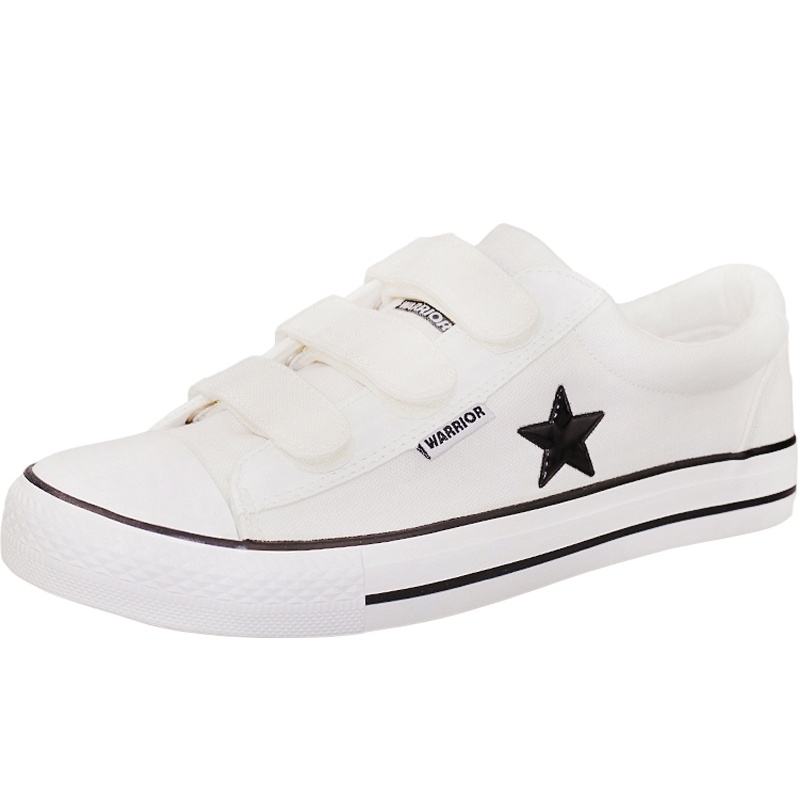 回力Warrior新款女鞋男鞋情侣鞋潮鞋休闲鞋魔术贴帆布鞋 WXY-55