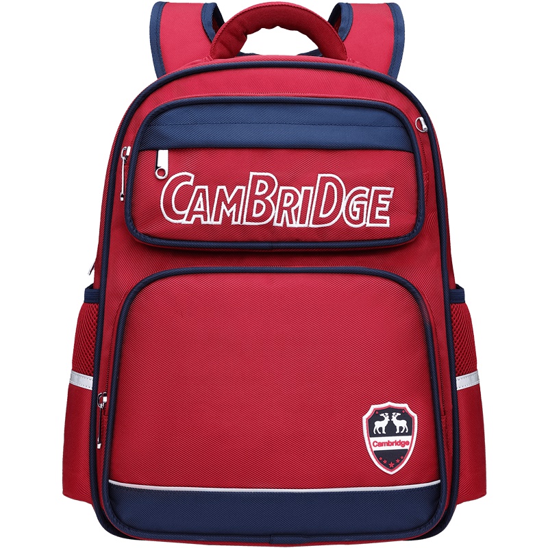 第九城（V.NINE） 小学生书包男女孩儿童1-3年级英伦背包大容量反光条荧光警示安全双肩包