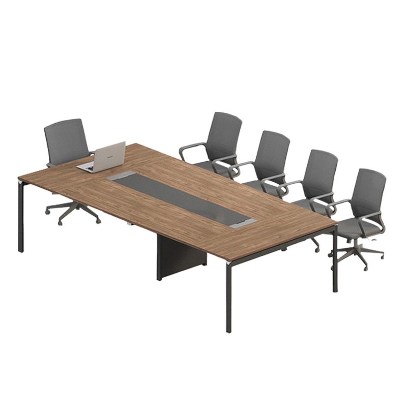 (理政)板式会议桌 钢木洽谈室 简约接待桌 多人开会桌 长条桌