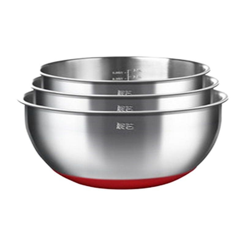 304不锈钢打蛋盆加深加厚家用厨房月饼烘焙工具揉面盆3L 22*13cm