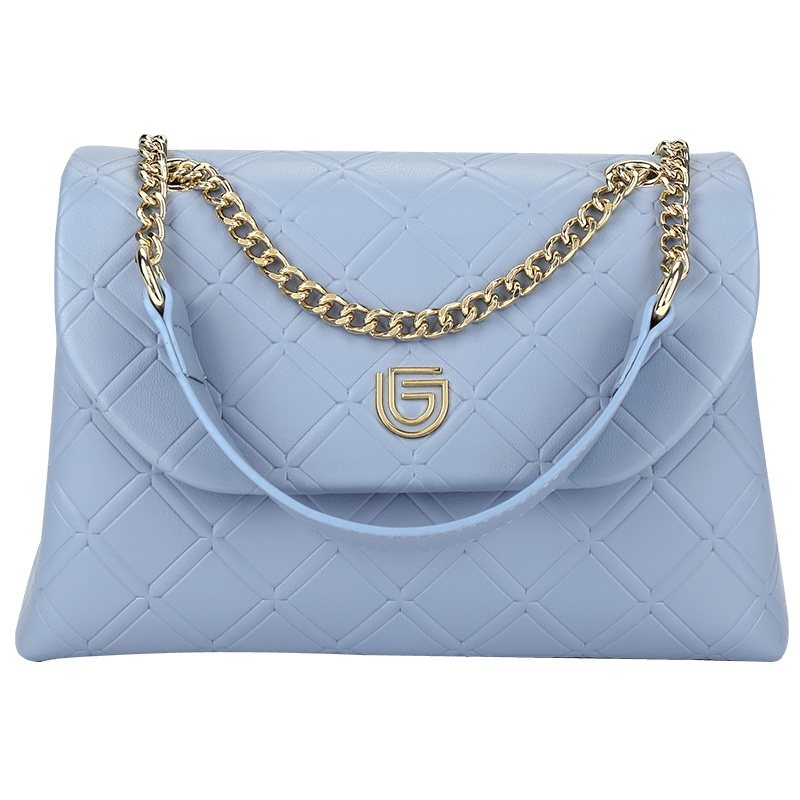 dubaolu/都宝路2020新款时尚压纹单肩包简约菱格链条斜挎包女包