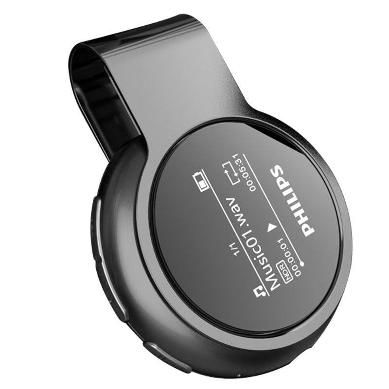 飞利浦 (PHILIPS) 蓝牙MP3播放器SA5608无损有屏迷你计步器学生英语学习听力随身听FM收音机 黑色