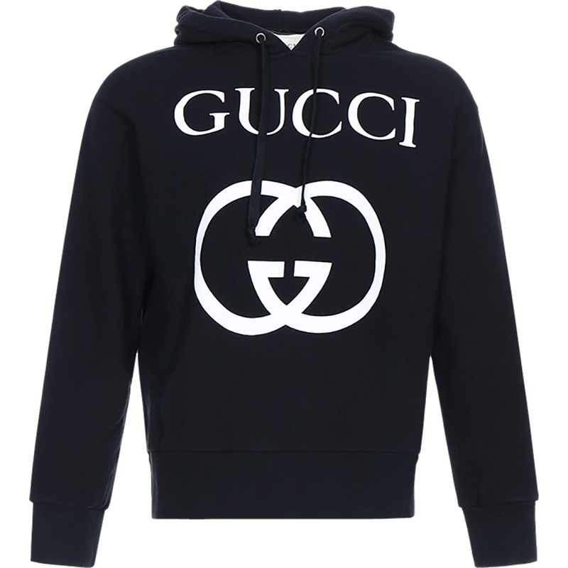 GUCCI 古驰 男士棉质超大造型长袖连帽卫衣运动衫 475374 X3Q25