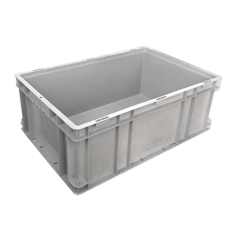 海斯迪克 gnjz-155 加厚塑料零件箱 汽车配储物箱周转箱 收纳工具箱零件箱带盖运输物流箱 E箱-无盖灰色