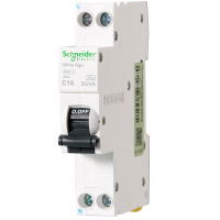 施耐德电气 带漏电保护断路器 空开 双进双出 Acti9系列 Vigi+ 1P+N C16A A9D93616